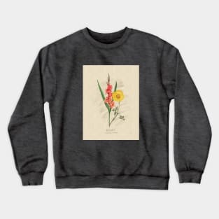 August Flower Birth Month Illustration Crewneck Sweatshirt